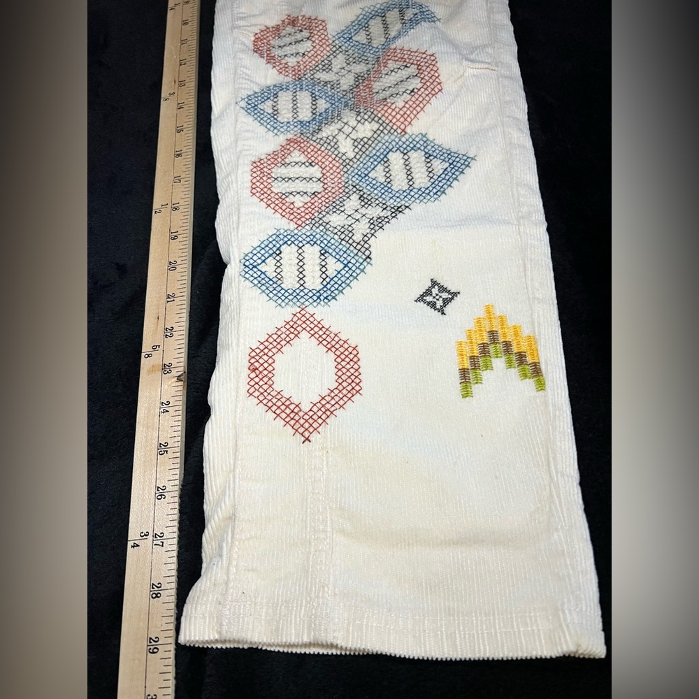 Anthropologie BOHO Pilcro Taiga The Wonderer Ivory Corduroy Pants, Sz 30, NWOT - Picture 9 of 13